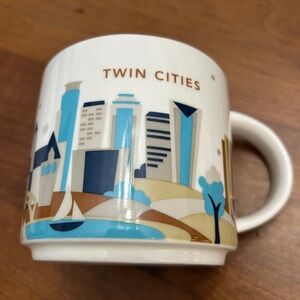 Starbucks Twin Cities Mug - White, Blue, and Tan “You Are Here” 2015